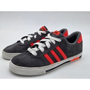 Adidas Neo Grey/Neon Orange Sz. 6.5 Mens Sneakers | Skateboard Shoes